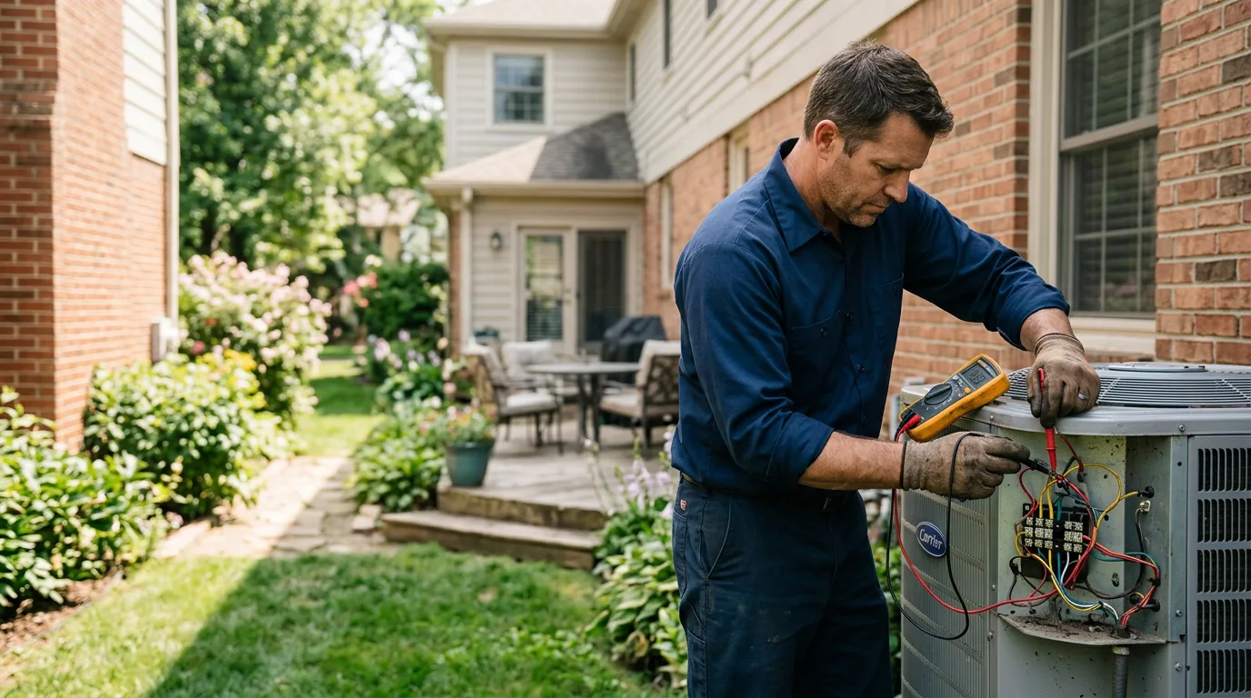 HVAC technician working near Perry, IL